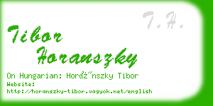 tibor horanszky business card